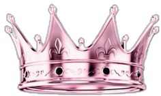 a pink crown is shown on a white background