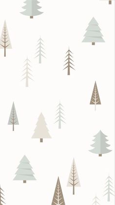 a white background with many different trees