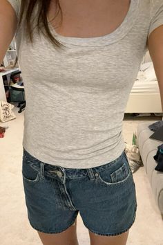 top: cotton on, shorts: pacsun, summer outfit inspo, summer outfit of the day, ootd, fashion for girls/women, outfit of the day, girls summer outfit, clean girl aesthetic outfit Fashion For Girls, Clean Girl Aesthetic, Outfit Inspo Summer, Girls Summer Outfits, Women Outfit, Aesthetic Outfit, Clean Girl, Short Sleeve Top, Summer Girls