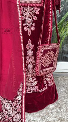 Luxurious Velvet Suit With Dupatta Elegant Wedding Attire - Etsy