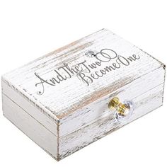 a white wooden box with the words, and then you become one written on it