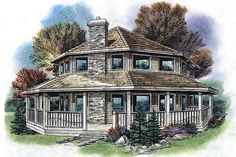 this is an artist's rendering of these house plans