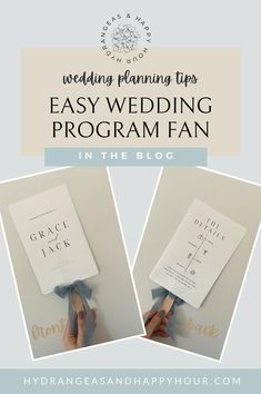 wedding planning tips for the bride and groom in the process of making their own program