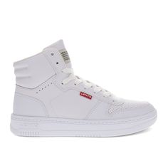 Made with vegan leather uppers and soft, breathable mesh lining, these women’s iconic high-top sneakers are just what you need to keep your feet relaxed and your style on point. The durably stitched overlays create clean lines and a retro-inspired classic look. White High-top Sneakers For Fall, Comfortable High-top Sneakers For Spring, Classic High-top Sneakers With Perforated Toe Box, Casual High-top Sneakers With Perforated Toe Box, Spring High-top Sneakers With Speckled Midsole, Casual High-top Sneakers With White Sole For Fall, Levi's Casual Synthetic Sneakers, Trendy High-top Sneakers With Perforations, Casual Synthetic High-top Sneakers For Spring