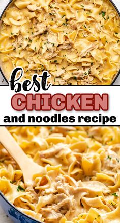 the best chicken and noodles recipe in a skillet