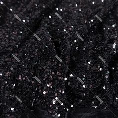 Classic Black 5mm Sequins Velvet Fabric for Dressmaking - OneYard Black Sequin Fabric With Glitter For Night Out, Black Glitter Sequin Fabric For Night Out, Black Sequin Glitter Fabric For Night Out, Black Party Sequin Fabric With Contrast, Black Sequin Fabric With Contrast Sequin For Party, Black Sequin Fabric For Night Out, Glamorous Black Sequin Fabric, Black Glamorous Sequin Fabric With Contrast Sequin, Glamorous Black Sequin Fabric With Contrast Sequin