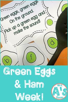 green eggs and ham week printables for kids to practice their language skills with