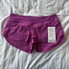 New With Tags Nwt Lululemon Vivid Plum Speed Up Shorts 2.5” Inseam Size 8 Low Rise Lr Sold Out Everywhere Purple Athletic Shorts With Pockets For Sports, Blue Lululemon Shorts, Speed Up Shorts, Lululemon Running Shorts, Lulu Shorts, Preppy Gifts, Light Pink Shorts, Lululemon Speed Up Shorts, 2000s Clothes