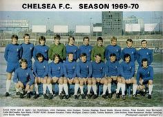 an old photo of the chelsea football team