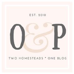 the logo for two homesteads and one blog, which is featured in this postcard