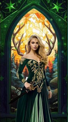 Aelin Green Dress, Aelin Galathynius Green Dress, Aelin Galathynius Dress, Aelin Galathynius Costume, Aelin Galathynius Cosplay, Aelin Dress, Fae Ball, Sjm Fanart