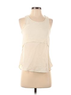 Theory Sleeveless Blouse Size: P Tops - used. 100% SILK | Theory Sleeveless Blouse: Ivory Tops - Size P Beige Sleeveless Top For Layering, Beige Sleeveless Tank Top For Daywear, Sleeveless Beige Blouse For Daywear, White Sleeveless Blouse For Layering, Cream Sleeveless Camisole For Daywear, Sleeveless Beige Tops For Daywear, Casual Cream Sleeveless Blouse, Spring Cream Tank Top, Cream Tank Top For Spring