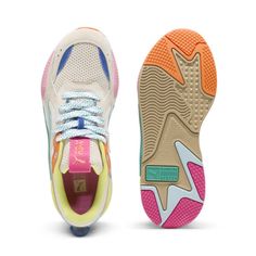 Back In The ‘80S, The Original Rs (Short For “Running System”) Was Puma’S Innovative Cushioning Technology. Today, The Rs Has Reinvented Itself In The Rs-X, Featuring A Bulky Design And Fresh Material Mixes. The Rs-X Suede Multi Shows Off With A Suede Overlay, A Sizeable Silhouette And Rs-X Branding. Features & Benefits Puma’S Leather Products Support Responsible Manufacturing Via The Leather Working Group. Www. leatherworkinggroup. com Details Low Bootlace Closurepuma Branding Detailsmesh Upper Puma Rs X, Summer Wishlist, Preppy Bedroom, Puma Rs-x, Fenty X Puma, Sneakers Puma, Color Analysis, Leather Products, Pumas Shoes