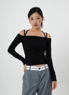 Open Shoulder Neck Long Sleeve T-Shirt CS21 by Lewkin. We provide worldwide shipping directly from Seoul, South Korea, an epicenter of Asian fashion renaissance. Over Shoulder Shirt, Off The Shoulder Long Sleeve Shirt, Off-shoulder Top For Night Out, High Stretch Off-shoulder Top For Night Out, Edgy Long Sleeve Elastane Tops, Solid Off-shoulder High Stretch Top, High Stretch Solid Color Off-shoulder Tops, Solid High Stretch Off-shoulder Top, Edgy Elastane Tops For Fall