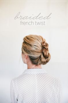 Lovely variation on the French Twist. Click on the photo for the how-tos. French Twist Braids, Easy Office Hairstyles, Hairstyles For Long Hair Easy, Easy Work Hairstyles, Hair In A Bun, French Twist Updo, Twist Updo, Office Hairstyles, French Twist Hair