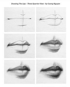 an instagram page showing how to draw lips