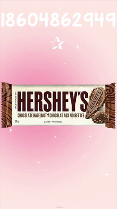 hershey's chocolate bar on pink background