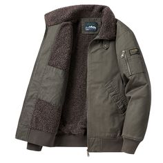 Autumn/Winter Lapel Cotton Fleece Jacket  Material: 100% cotton , Lining: Polyester  Size: M, L, XL, 2XL, 3XL, 4XL, 5XL Color: Black, Camel, Army Green  Season: Spring, Fall, Winter   Occasion: Leisure, Outdoor, Daily, Vacation,Fall Outfits Baseball Clothes, Fall Outfits Pinterest, Winter Jackets For Men, Male Coat, Heritage Clothing, Cotton Jacket Men, Army Clothes, Man Jacket, Mens Fleece Jacket