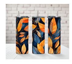 three different types of lighters with colorful leaves painted on the sides and one has a straw in it