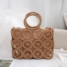 Say hello to the bag of your dreams! This Devin Multi Circles Woven Straw Tote Bags is the perfect companion for days out in the sun. Featuring 7 beautiful colors to choose from, it's the perfect accessory to style your bohemian and summery outfit and head out - fashionably! Who said you can't have fun and look good? SIZE: W30 cm x H23 x D10cm / W12" x H9" x D4" For Round Shape Version - Click : Devon Multi Circles Woven Straw Tote Bag Gender: WOMEN Main Material: Straw Shape: Square Occasion: V Summer Beige Handheld Bag, Summer Top Handle Shoulder Bag With Large Capacity, Summer Shoulder Bag With Large Capacity And Top Handle, Top Handle Shoulder Bag With Large Capacity For Summer, Large Capacity Top Handle Shoulder Bag For Summer, Trendy Top Handle Beach Shoulder Bag, Summer Canvas Satchel For Daily Use, Beach Bags With Detachable Handle, Trendy Shoulder Beach Bag With Detachable Handle