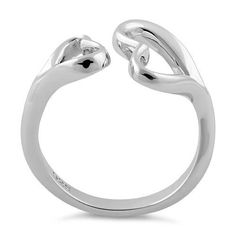 Top of ring height: 12.3mm

Band width: 2.2mm

Shank width: 2.5mm



Metal: 925 sterling silver

Plating: rhodium plated

Finish: high polish Elegant Sterling Silver Stackable Rings With Open Heart, Sterling Silver Rings With Polished Finish For Promise, Classic Silver Open Heart Rings, Sterling Silver Open Heart Promise Ring, Classic Silver Sterling Heart Ring, Classic Sterling Silver Open Heart Ring, Modern Sterling Silver Bypass Ring For Anniversary, Promise Ring With Sterling Silver And Open Band, Silver Open Band Promise Midi Rings