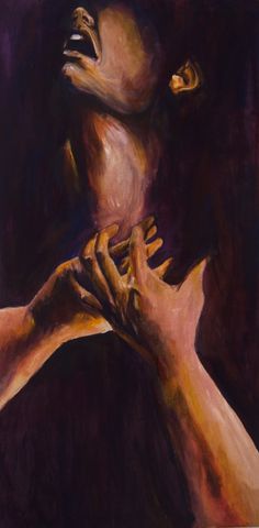 a painting of two hands reaching for each other