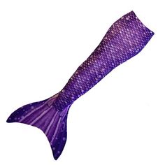 a purple mermaid tail with dots on it