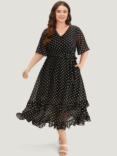 Shop Polka Dot Ruffles Pocket V Neck Mesh Belted Dress at BloomChic. Plus Size Clothing & Plus Size Dresses. BloomChic is a digital-first fashion and lifestyle destination for modern women sizes 10-30. Cheap Polka Dot Short Sleeve Dresses, Cheap Long Sleeve Polka Dot Dress, Minnie Mouse Dress Women Plus Size, Cheap Polka Dot Maxi Dress, Cheap Cotton Polka Dot Dresses, Cheap Polka Dot Dresses For Dress-up, Polka Dot Semi Formal Dress, Polka Dot Dress Nordstrom, Polka Dot Dress Rosewe