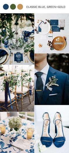 blue and green wedding color palettes