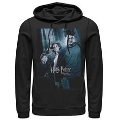 the harry potters movie poster on a black hoodie with an image of hermi and