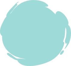 a light blue circle painted in the same color as it appears on a white background