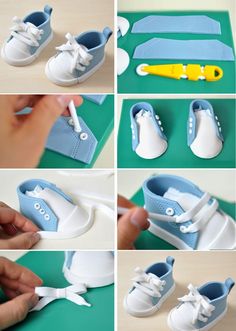 step by step instructions on how to make baby shoes