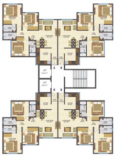 three bedroom apartment floor plan with two separate rooms