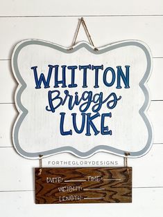 a sign that says, whititon brings luke