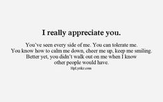 a quote that says i really appreciate you