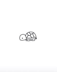 a line drawing of a turtle on a white background