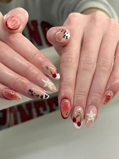 #cheetahprintnails #frenchtipcheetah #rednaila #auranails #almondnails #y2kaesthetic Cheetah Print Nails With Red, Red Cheetah Print Nails, Red And Cheetah Nails, Red Cheetah Nails, Red Cheetah Print, Boring Nails, Cheetah Print Nails, Cheetah Nails, Print Nails