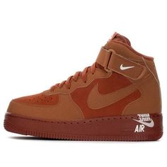 Nike Air Force 1 Mid '07 'Orange' 315123-207 (AF1/SNKR/Embroidery) Nike Brown High-top Sneakers For Sports, Sporty Brown Nike Air Force 1 For Sports, Brown Nike Air Force 1 For Sports, Brown Leather Nike Air Force 1 Sneakers, Brown Leather Nike Air Force 1 For Sports, Nike Air Force 1 Orange High-top, Nike Air Force 1 Orange For Streetwear, Sporty Brown Nike Air Force 1 With Boost Midsole, Casual Orange Nike Air Force 1