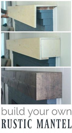 how to build your own rustic mantel from wood pallets and plywood boards