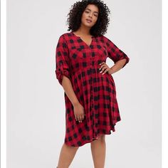 Reposhing This Item I Purchased From @Kittycatjays. Loved It, But Ready To Rotate For Something New. Questions? Leave A Comment Below! Plaid Print Shirt, Knit Skater Dress, Red Shirt Dress, Button Front Shirt Dress, Knitted Bodycon Dress, Plaid Dress Shirt, Printed Shirt Dress, Tea Length Dresses, Sweater Dress Midi