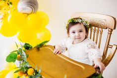 Happy bee-day! Bee themed first birthday girl photo shoot. First Birthday Girl Party Ideas, Bee Themed First Birthday Girl, Birthday Girl Party Ideas, Girl Party Ideas, Antique High Chairs, First Birthday Girl, Themed First Birthday