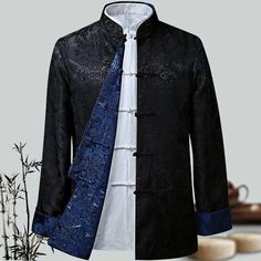 Men Chinese Shirt Kung Fu Coats Tang Suit Chinese Men Jackets Hanfu Men Tops Chinese Clothing For Men, Hanfu Men, Chinese Shirt, Tang Suit, Men Jackets, Chinese Man, Chinese Clothing, Chic Fashion, Linen Clothes