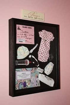 Girl's Nursery & decor ideas! Shadow Box Ideas, Shower Bebe, Baby Crafts, Box Ideas