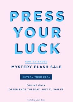 an advertisement for the mystery flash sale