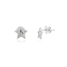 Elevate your look with these 14K white gold open star celestial stud earrings, a perfect blend of elegance and whimsy. The delicate star design captures the ethereal beauty of the night sky, offering a modern yet timeless accessory. Ideal for everyday wear or special occasions, these earrings add a touch of cosmic charm to any outfit. Handcrafted for lasting beauty.April birthstone diamond brings love, fame, success and prosperity. Designed with round cut diamonds studded between gold heart in prong setting. This beautiful handcrafted diamond huggie earrings are great birthday gift or anniversary gift or bachelorette gift for anyone on your list.   PRODUCT DETAILS :-  Material - 14K Solid White Gold Gemstone - Diamond  Diamond Weight - 0.14 ct Diamond Shape - Round Diamond Size - 1 mm Gros Star Celestial, Studs Diamond, Diamond Huggie Earrings, Bachelorette Gift, Dainty Studs, April Birthstone, Star Earrings Stud, Diamond Star, Star Design