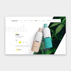 the website is designed to look like an eco - friendly product, and has two bottles on it