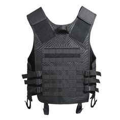 a black vest with multiple straps on it