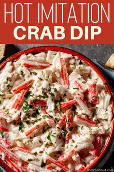 Imitation crab dip in a bowl Starter Dishes, Seafood Recipe, Keto Tips, Appetizers For A Crowd, Crab Dip, Delicious Appetizer Recipes, Best Appetizer Recipes