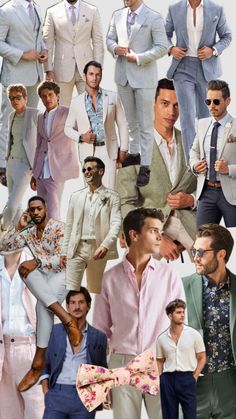 a collage of men in suits and ties