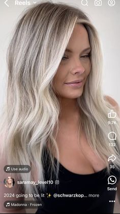 White Roots Blonde Hair, Ice Blonde With Root Smudge, Dimensional Platinum, Platinum Root Smudge, Icy Blonde With Root Smudge, Blonde Balayage Money Piece, Ash Blonde Root Smudge, Heavy Highlight With Root Smudge, Dimensional Blonde Straight Hair